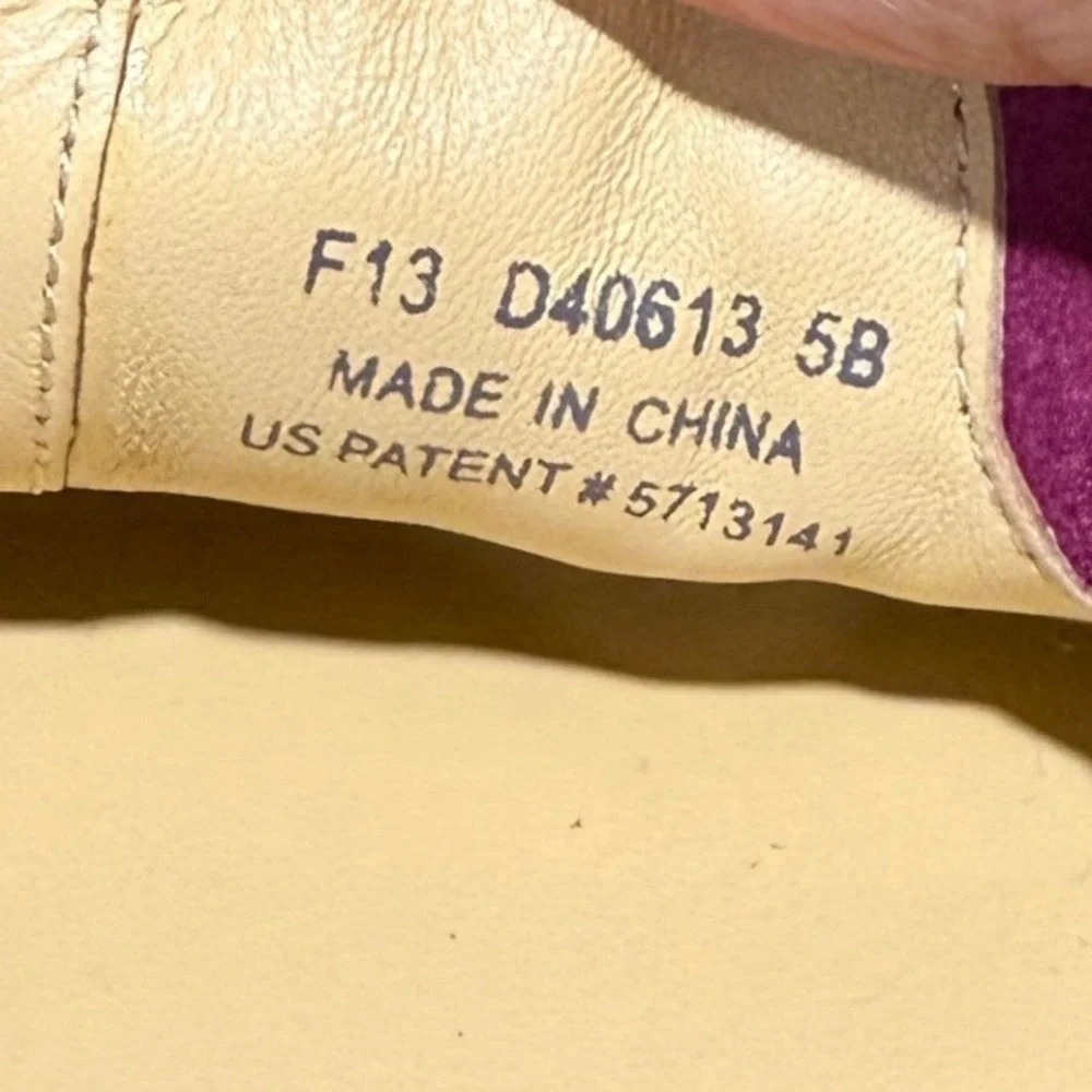 Cole Haan Sabrina Tassle Women's Purple Loafers with Pink Trim Size 5‎ - Picture 9 of 9
